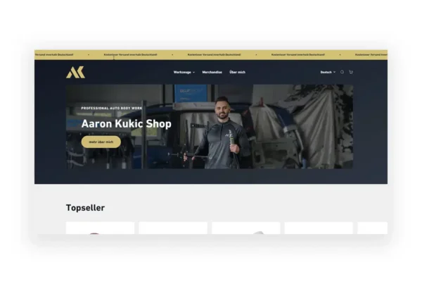 Onlineshop von Aaron Kukic als Animation